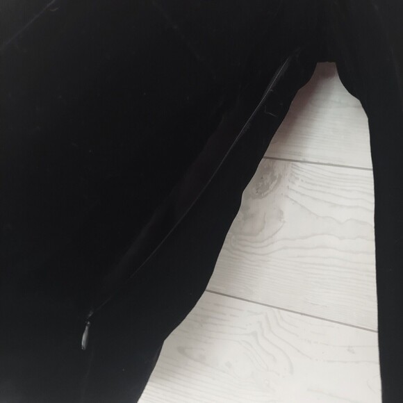 Carole Little Shirt XL Black Velvet Rhinestones Long Sleeve - Defect - Picture 10 of 14